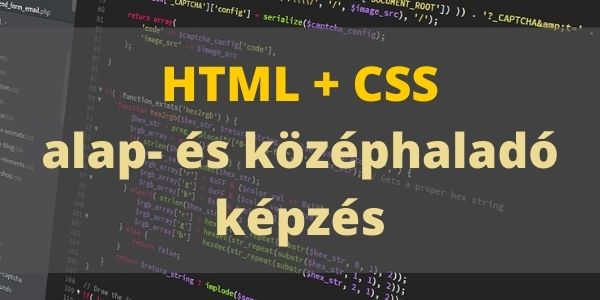 HTML CSS alap és középhaladó képzés
